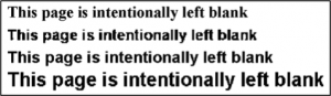 Figure 3: Variability in font family, size and resolution of the text on intentionally blank pages.
