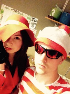 Aimee Eckhart, PhD student in cancer biology and self-professed lover of science and tea, and Jon Tennant, PhD student in palaeontology.