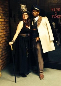 Rhonda Ragsdale and her as-yet-unidentified partner, both dressed in their finest formal wear.