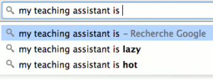 my teaching assistant is
